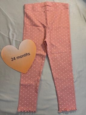 Primark - LIKE NEW - Pink Polka Dot Leggings